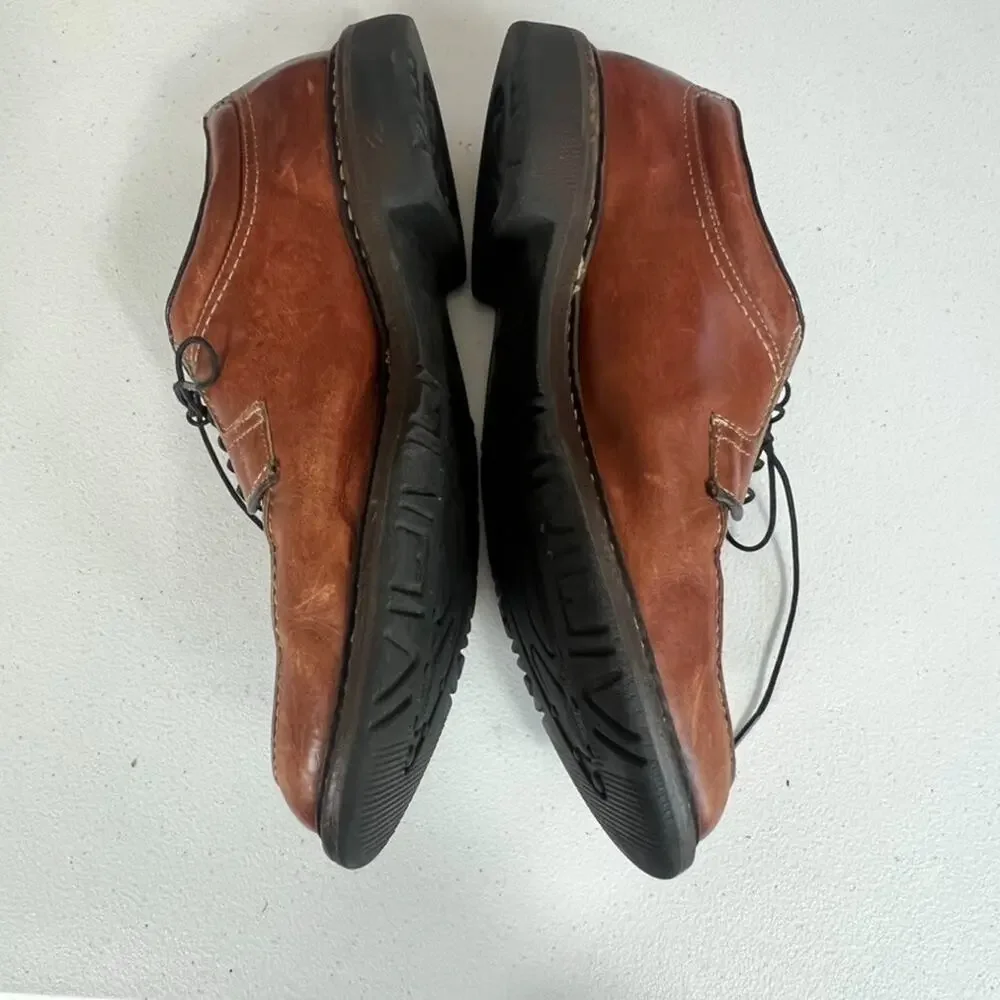 Allen Edmonds Shoes Mens 10 D Wilbert Split Toe Oxfords Brown Leather